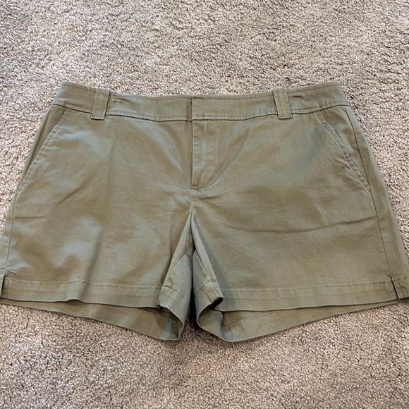 New J Crew Slinky Olive Green Shorts main image 1